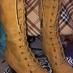 tall lace up boots